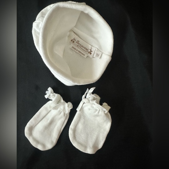 Bonpoint Infant Beanie Hat Set Size 1 - Picture 6 of 7